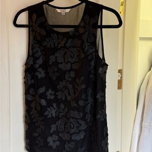 BB Dakota Black Floral Tank Top